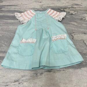 Manolitas mint Emilia dress size 2 Aqua Dress with Ruffle Sleeves